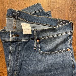 J crew 9” mid rise skinny jeans signature stretch